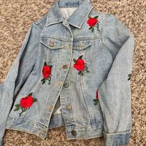 Rose embroidered jacket